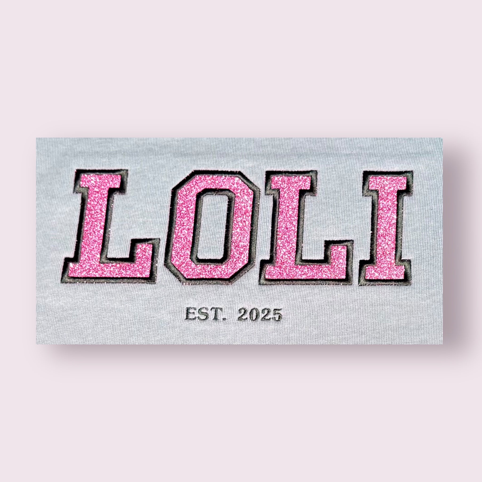 Custom Glitter Applique Embroidered Sweatshirt-LOLI (Grandma)